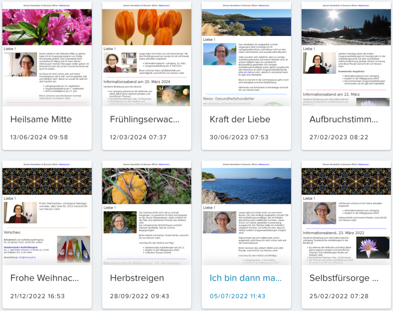 Das gesamte Newsletterarchiv in der Vorschau